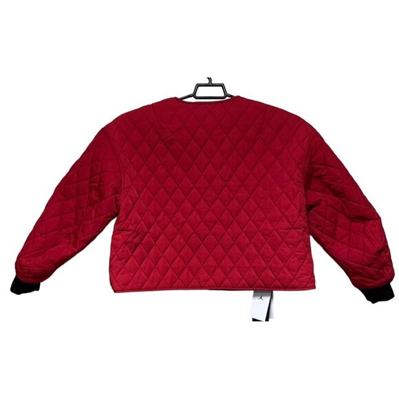 Nike Jordan Women's Quilted Flight Jacket Reversible Black Red Large NEW NWT - Picture 7 of 12